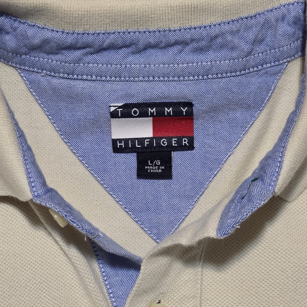 Tommy Hilfiger Core Reg Fit Polo Men’s L Sandalwood Beige Pique Golf Shirt E58 - Picture 4 of 5